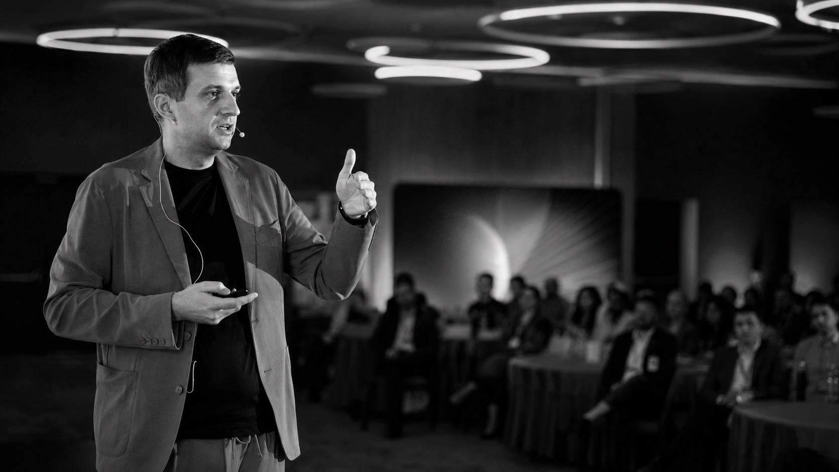 Igor Ivitskiy speaking on stage